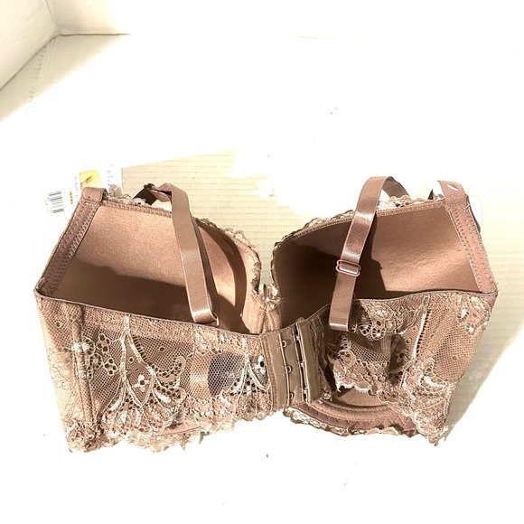 NEW Rene Rofe Bra Size 36DD Taupe Lace Lightly Padded Underwire Adjustable Strap - Picture 2 of 6